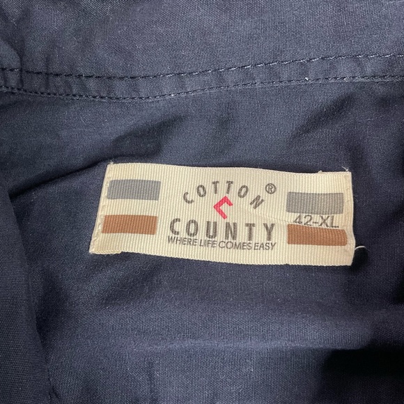Cotton County Longsleeve Button up XL 42 Black Snap button Western Country - Picture 2 of 7